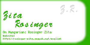 zita rosinger business card